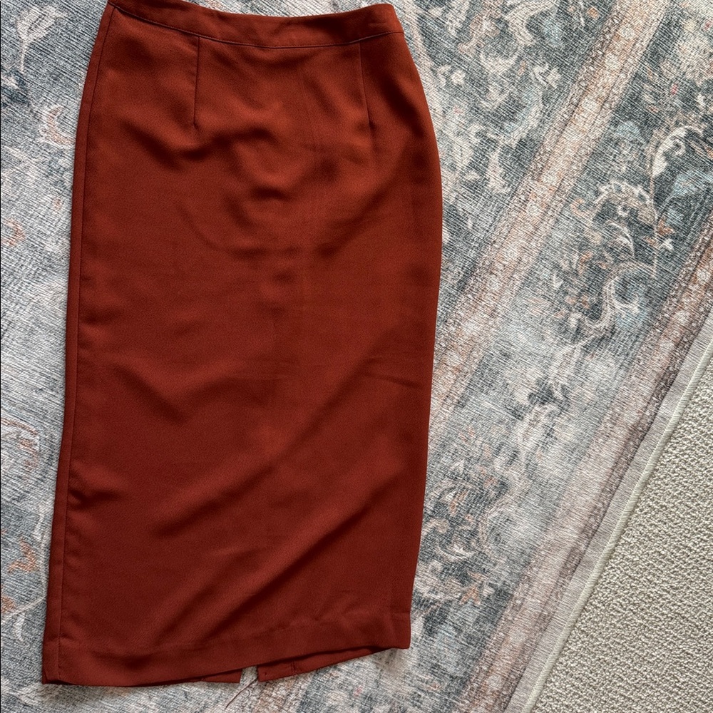 Who What Wear Terracotta Skirt